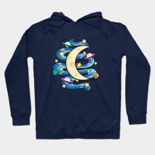 The Moon And A Swirl Of Night Hoodie